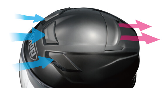 Shoei J-Cruise II ventilatiesysteem