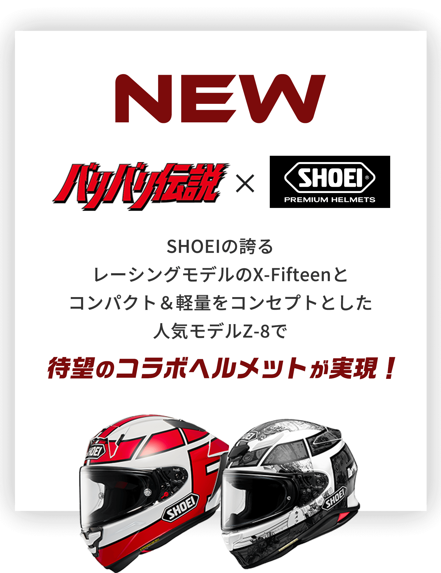 NEW 待望のコラボヘルメットが実現！